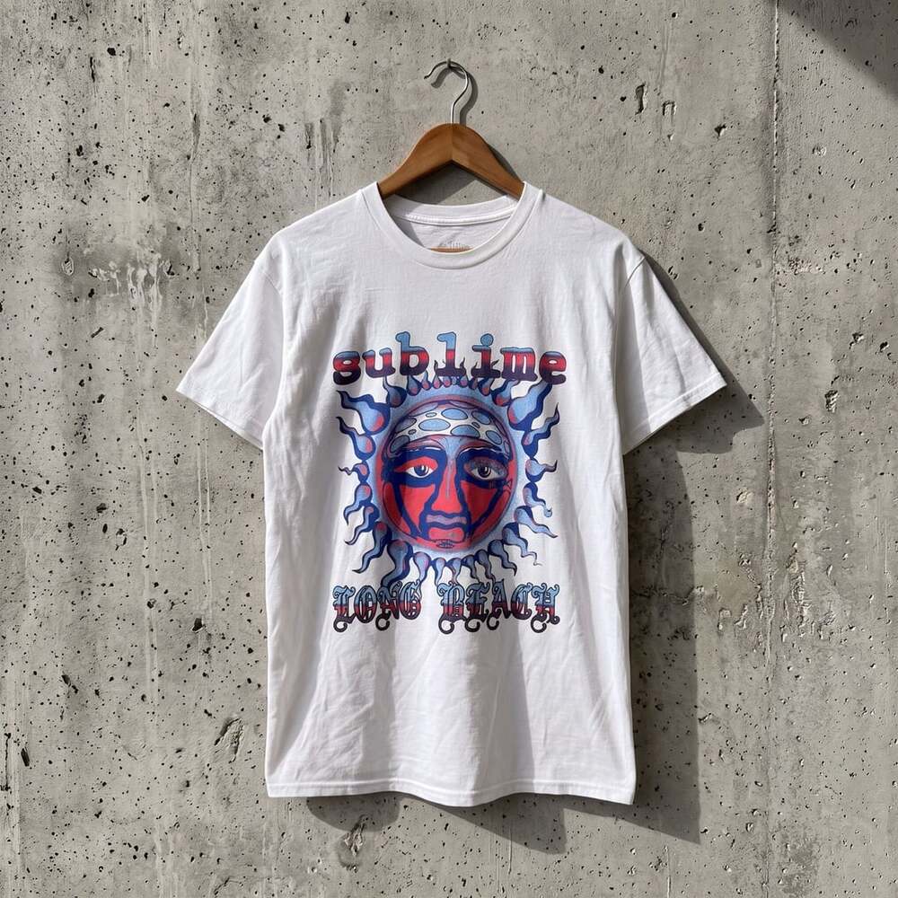 Sublime Long Beach Graphic T-Shirt White Band Tee